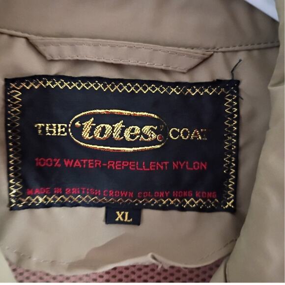 VINTAGE TOTES Trench Rain Coat Mens XL British Crown Colony Hong Kong Utility - Picture 5 of 11